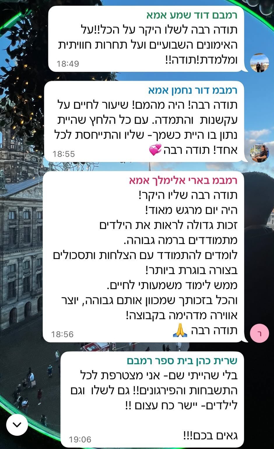 הודעות הערכה מהורים על אימוני ג'יוג'יטסו לילדים בחיפה - Fusion BJJ